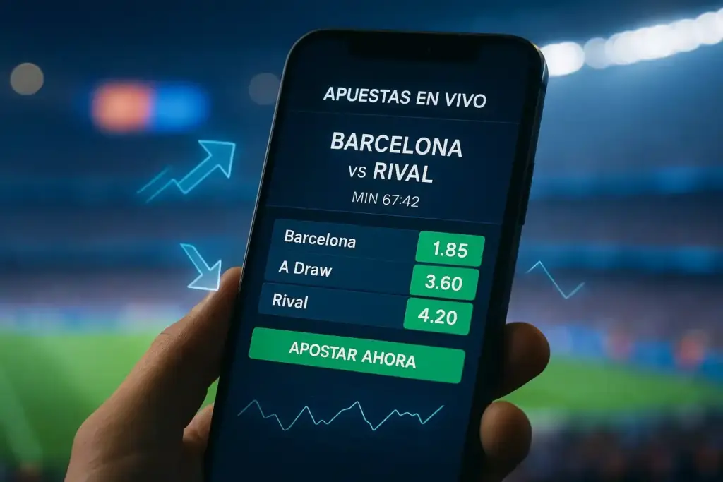 Apuestas en vivo del Barcelona - Interface de betting en directo con cuotas en tiempo real