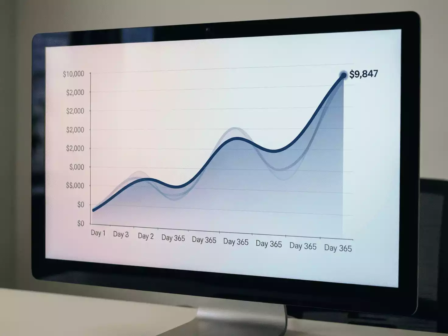 Gráfico mostrando progreso de bankroll a largo plazo