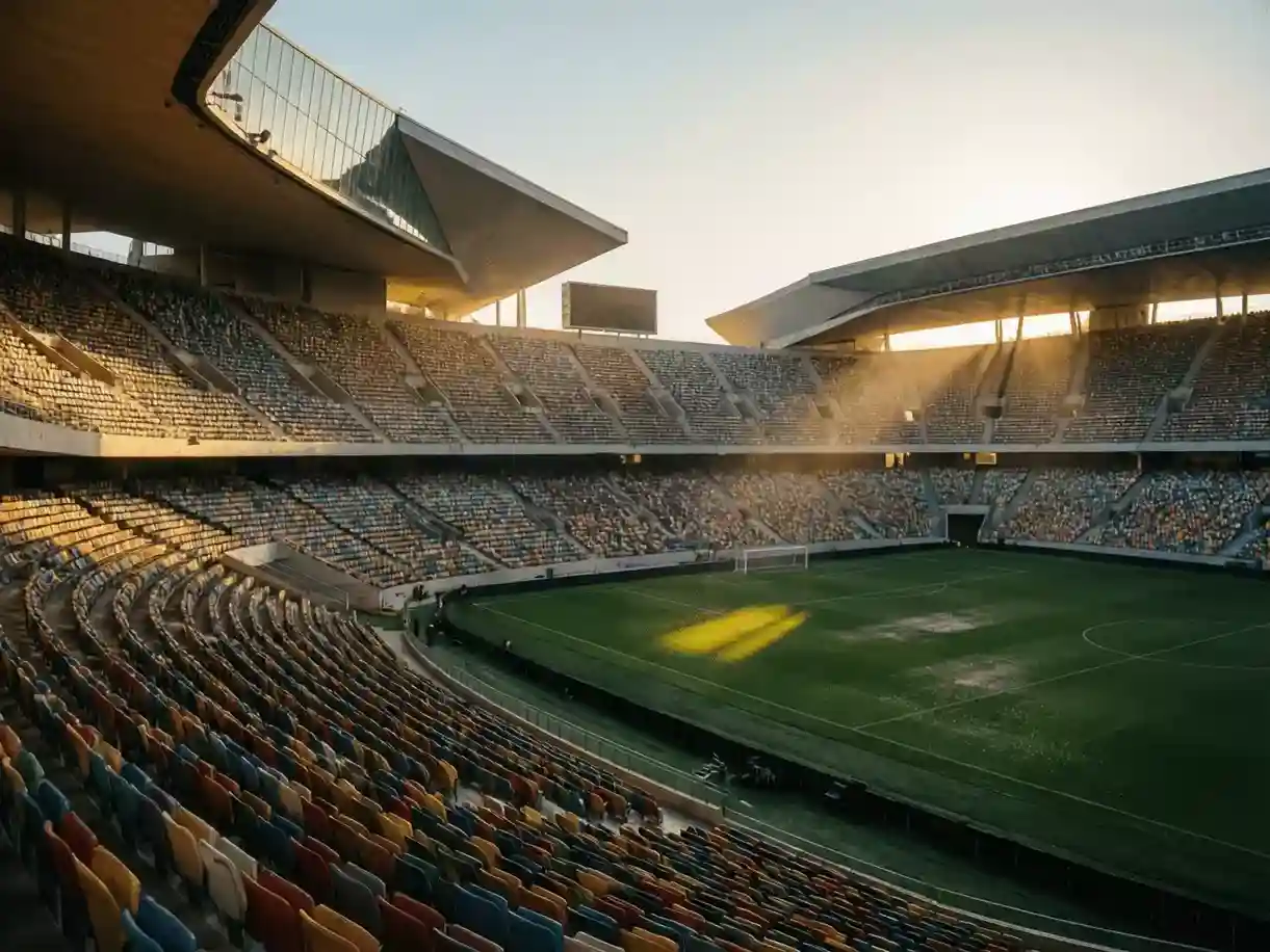 Vista panorámica de estadio La Cartuja preparado para una final