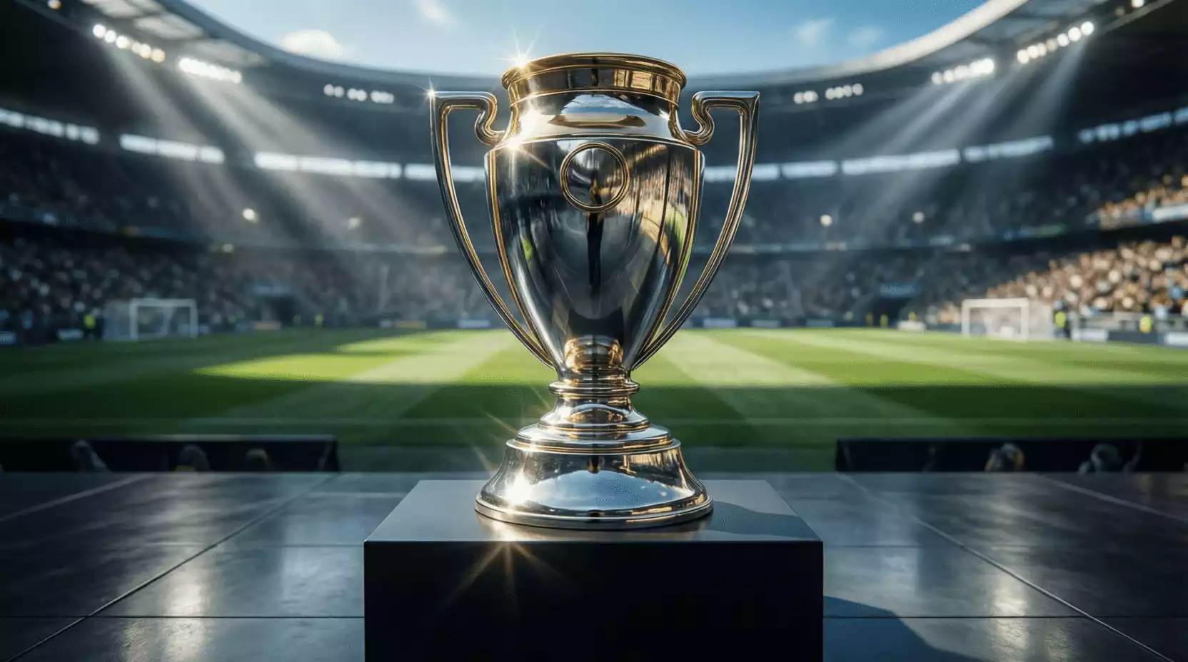 Trofeo de la Supercopa de España en estadio moderno